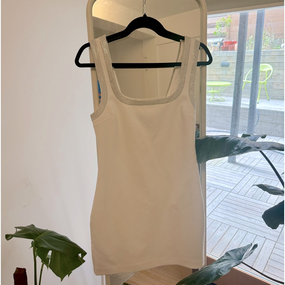 White Mini Dress with Sparkle